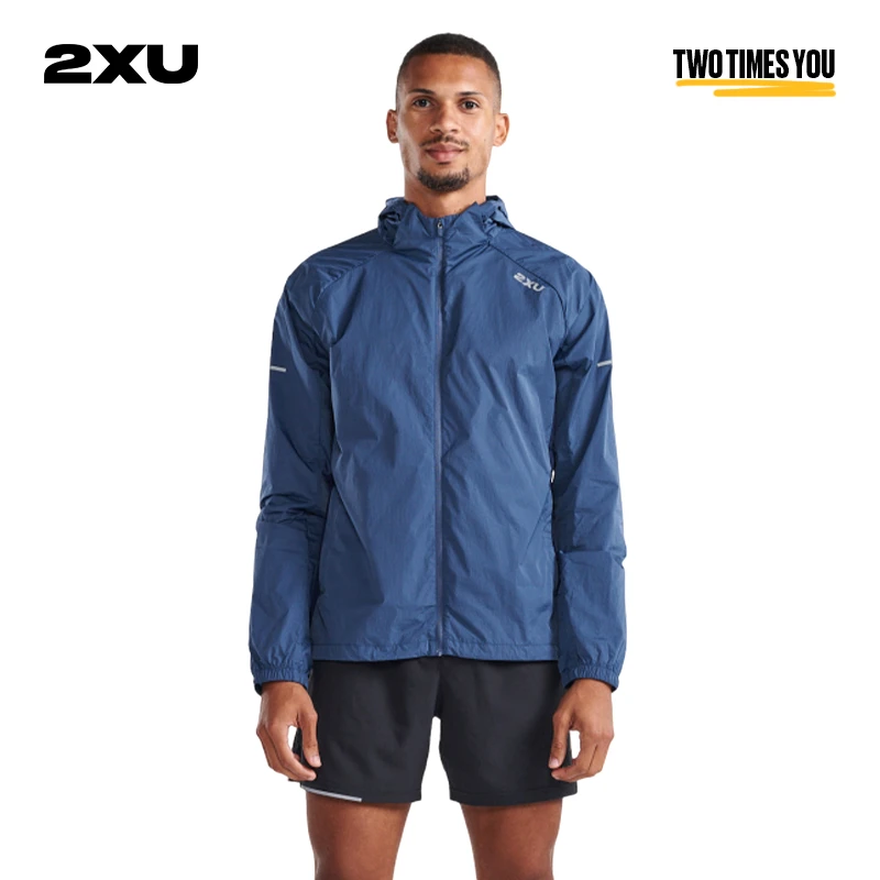 2XU直播 Aero系列跑步风衣男女越野跑夹克风壳女士户外收纳外套