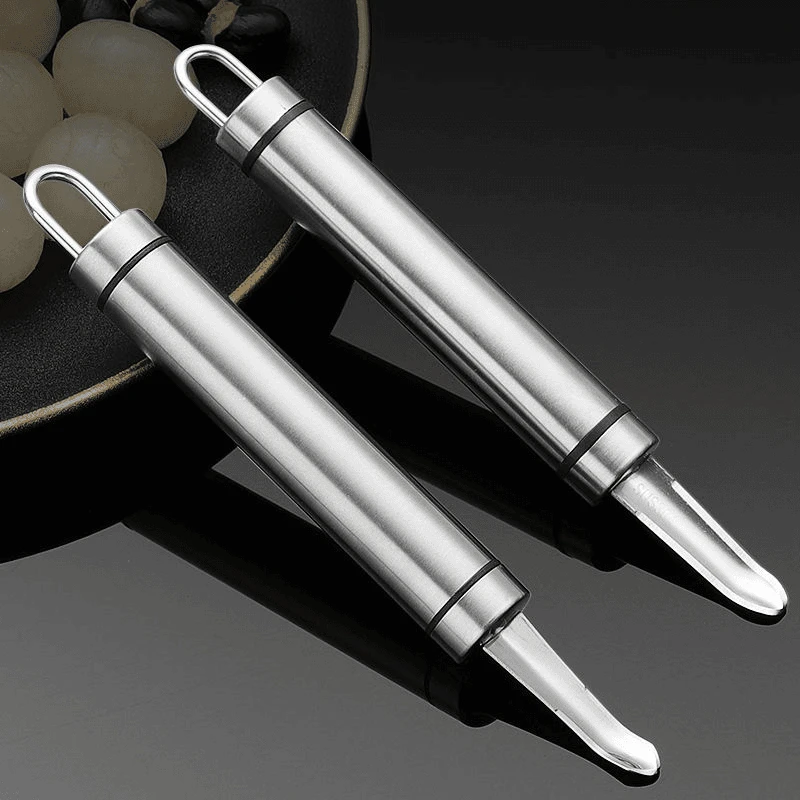 不锈钢虾线剔除刀挖虾胃桂圆龙眼去核神器取肉器挖龙眼肉食物工具