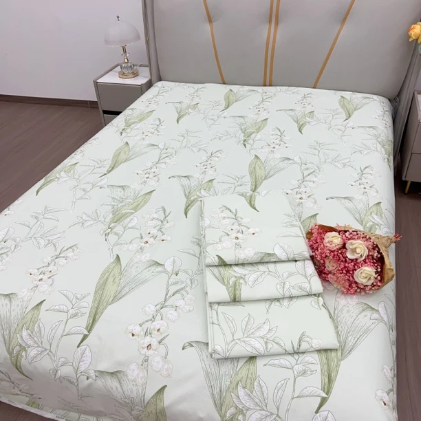 棉小竹双人床单【麦穗】尺寸2.5X2.5米舒适柔软透气四季款