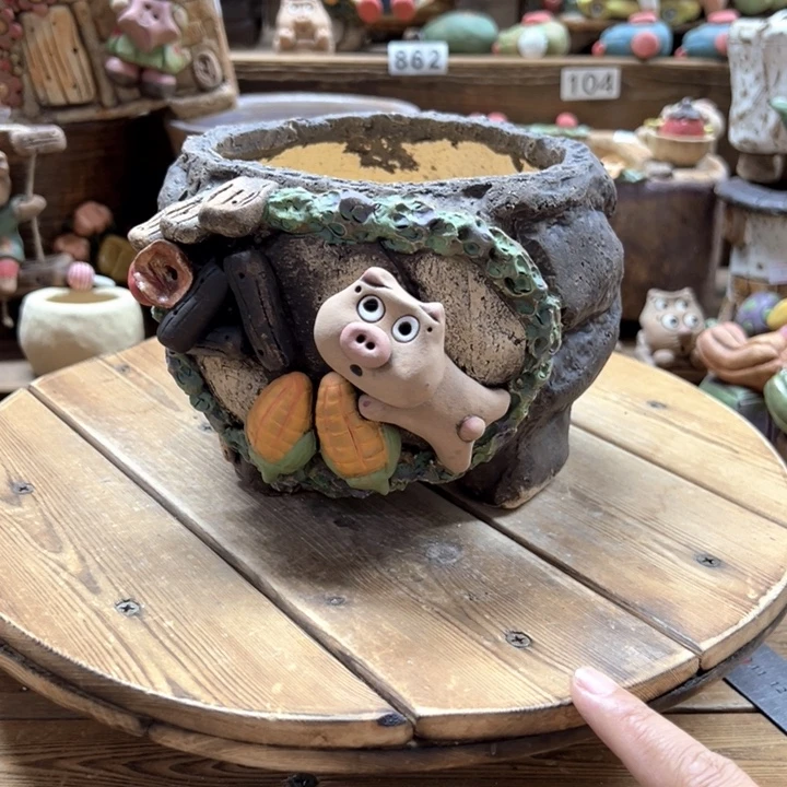 嘻哈多肉花盆百搭