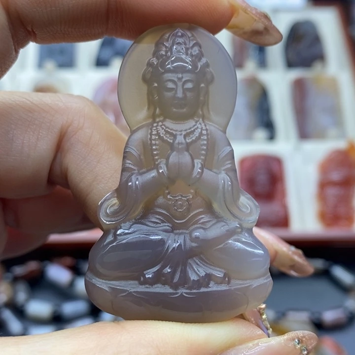 玛瑙/玉髓未镶嵌吊坠(赠链)吊坠