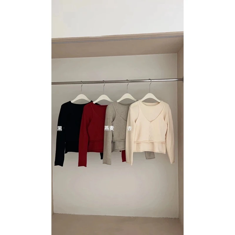 【NO退NO换】韩系百搭设计感吊带+内搭两件套 299