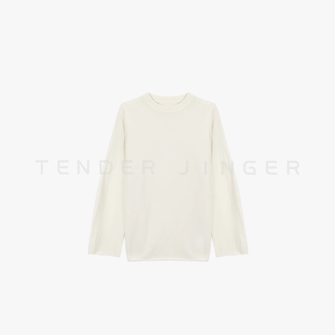 Tender Jinger｜线下专供 圆领套头廓形羊绒羊毛针织衫T54MII50488