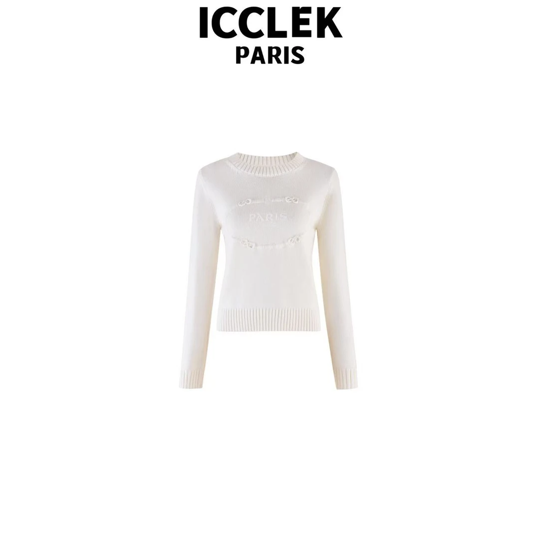 XY 经典刺绣休闲百搭针织长袖上衣-3315