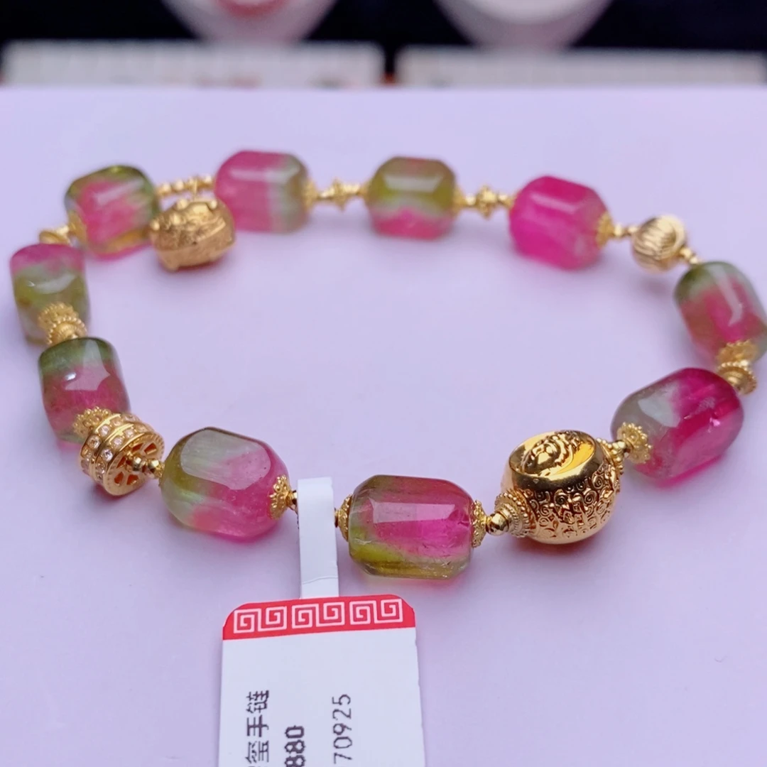 碧玺手链碧玺未镶嵌