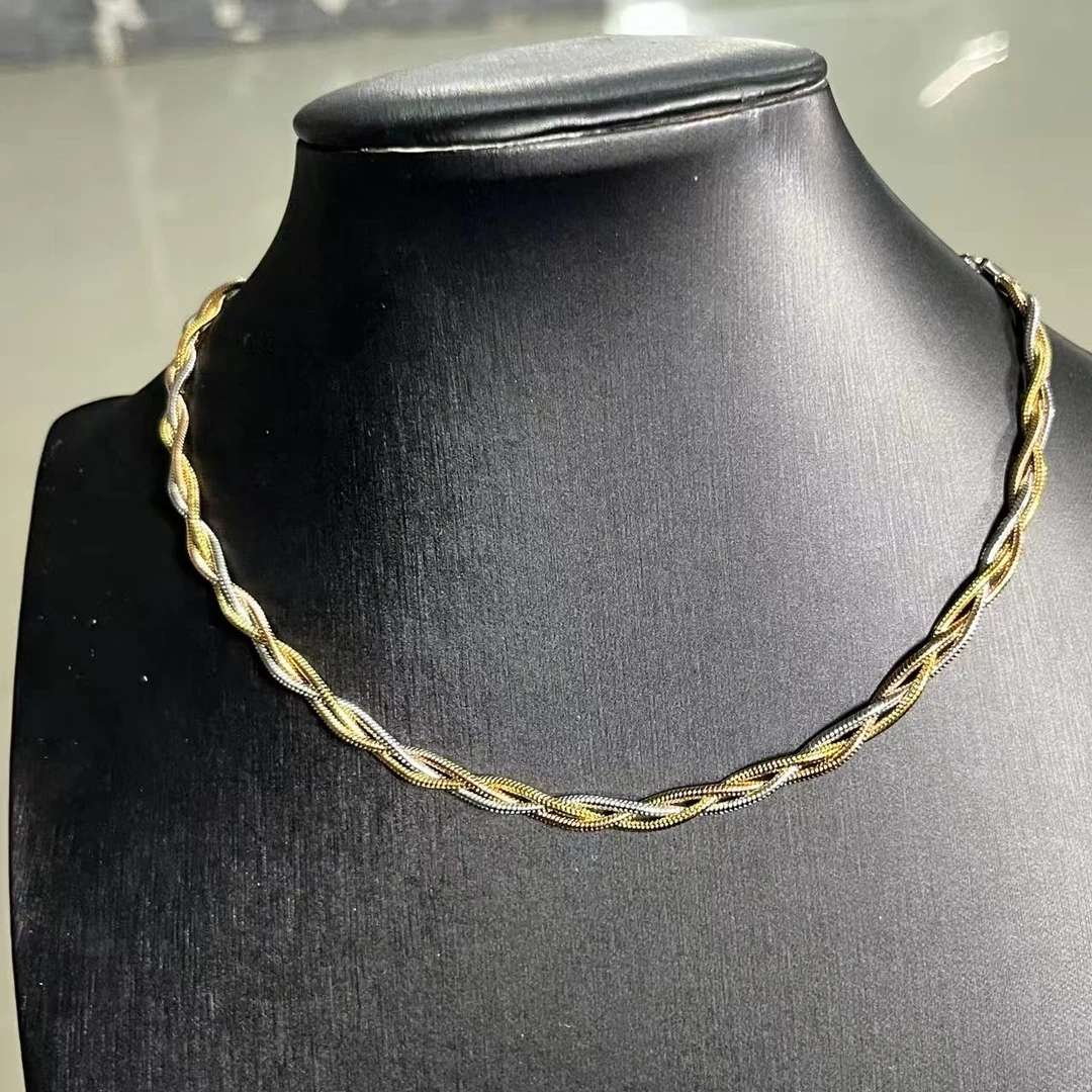 经典百搭素款编织锁骨链DD129