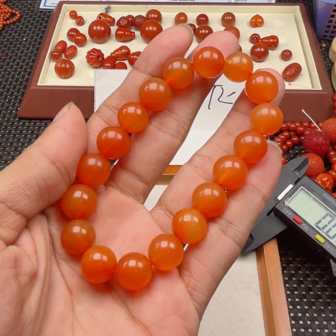 南红玛瑙未镶嵌联合料手串卡11