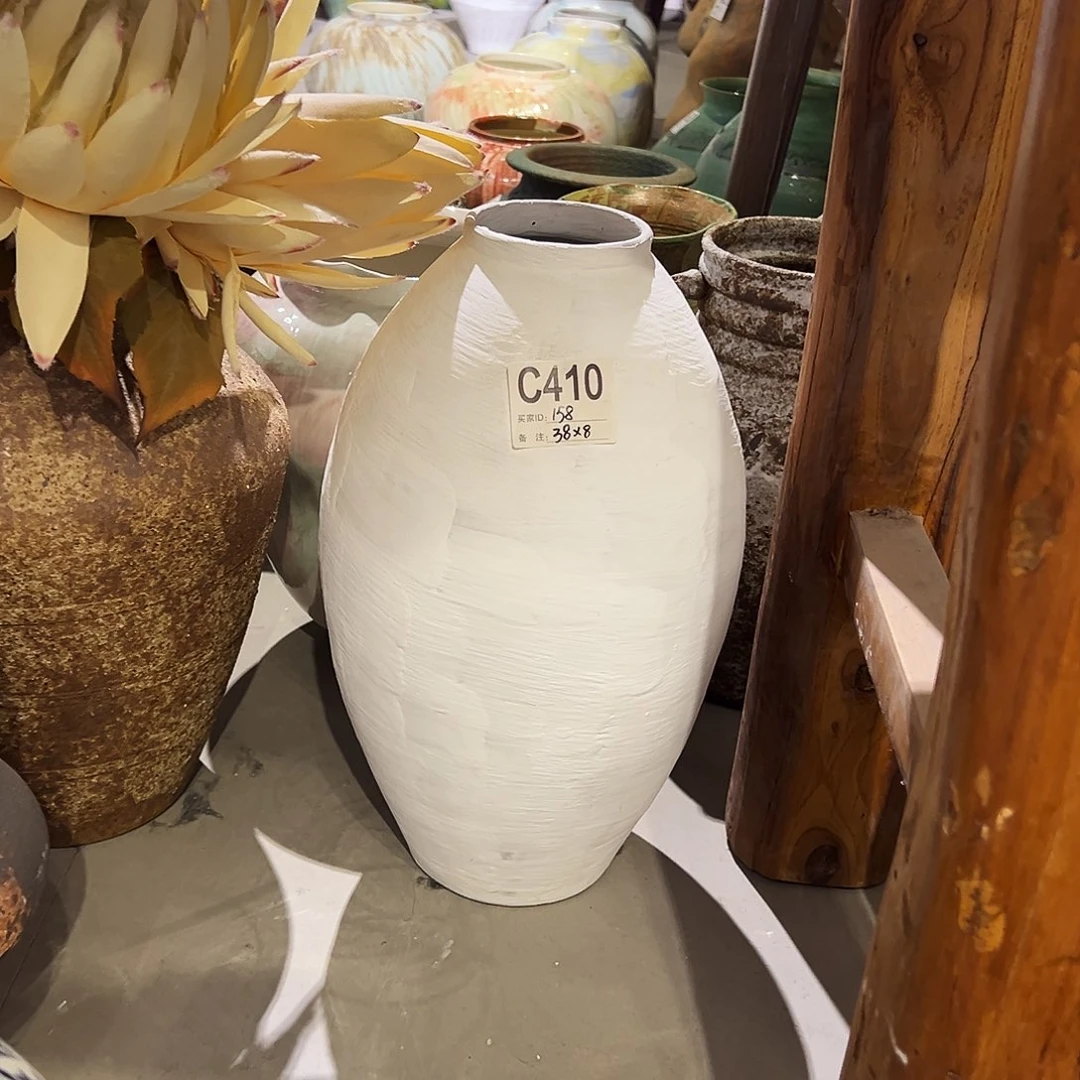 瓶C410高38口8陶瓷花瓶无孔