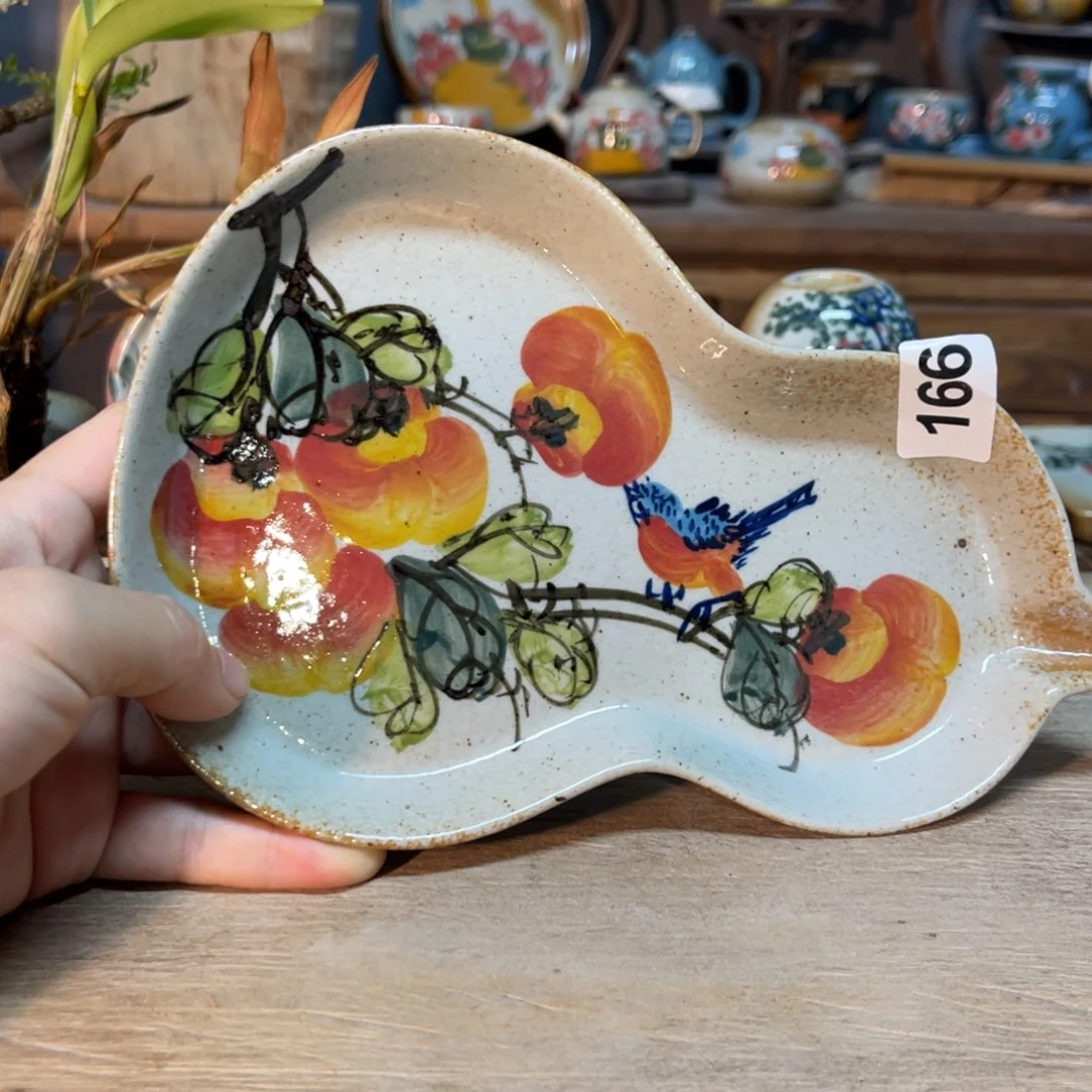 壶素浅陶瓷手工手绘