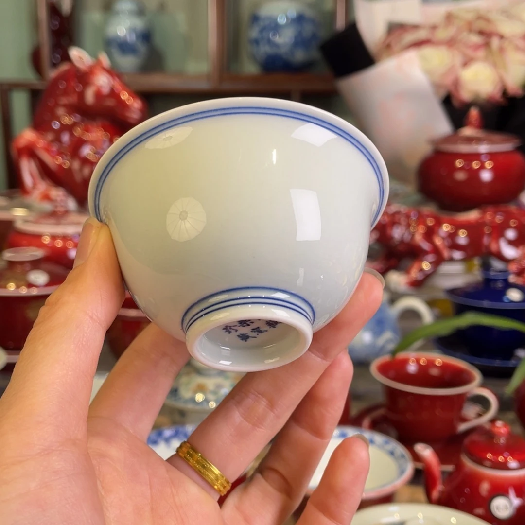 清欢柴窑，素胎玉兰杯