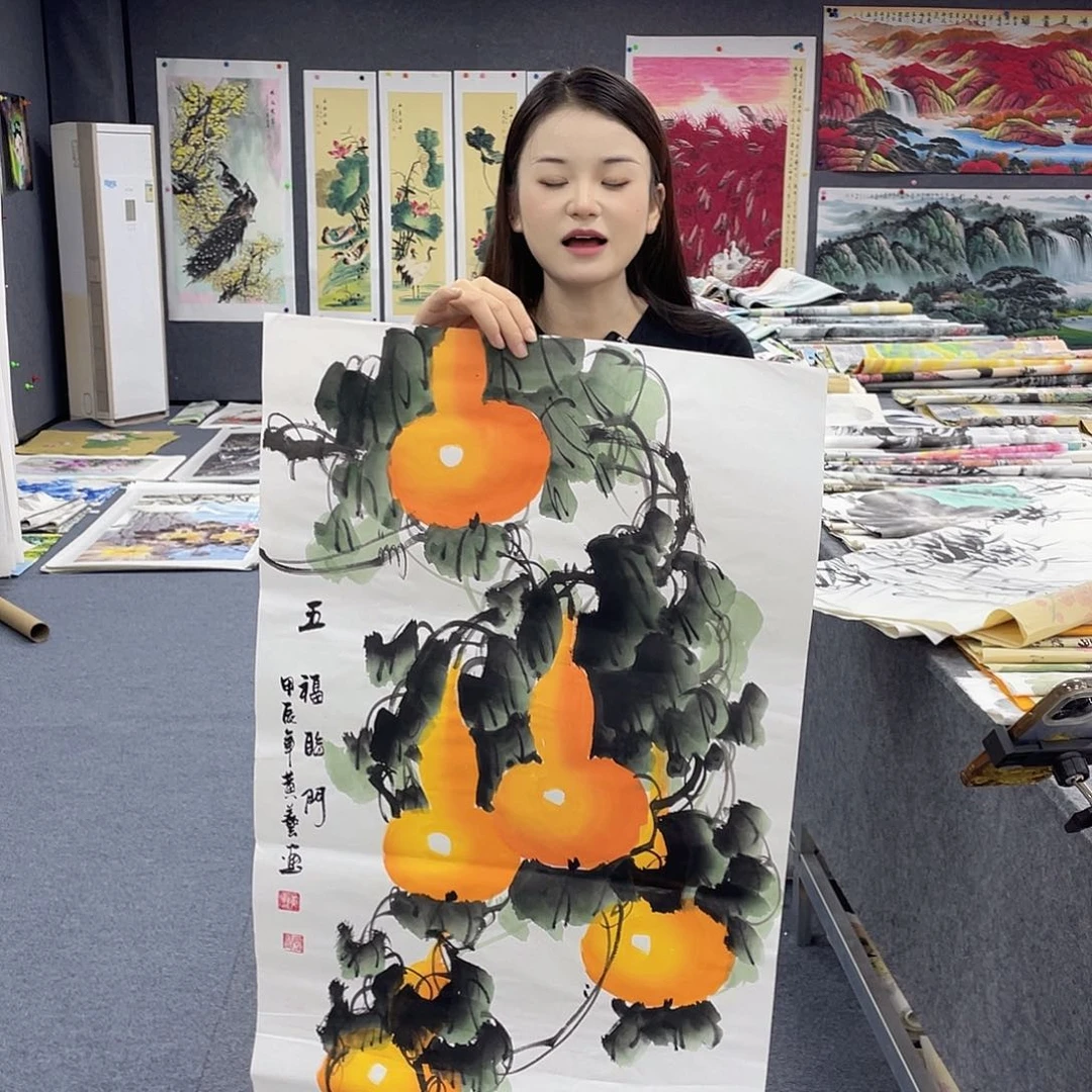 国画作品小姐姐放漏…