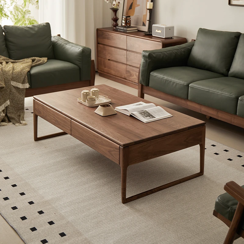 臻致美J现代简约茶几北美黑胡桃木博斯茶几