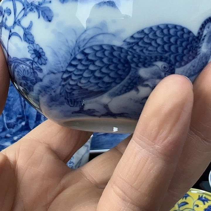 高***…纯手工青花安居乐业