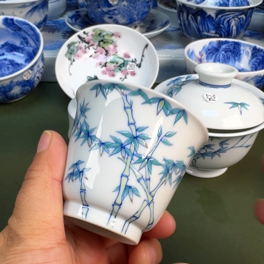 陶瓷景德镇纯手绘茶具圆圆260