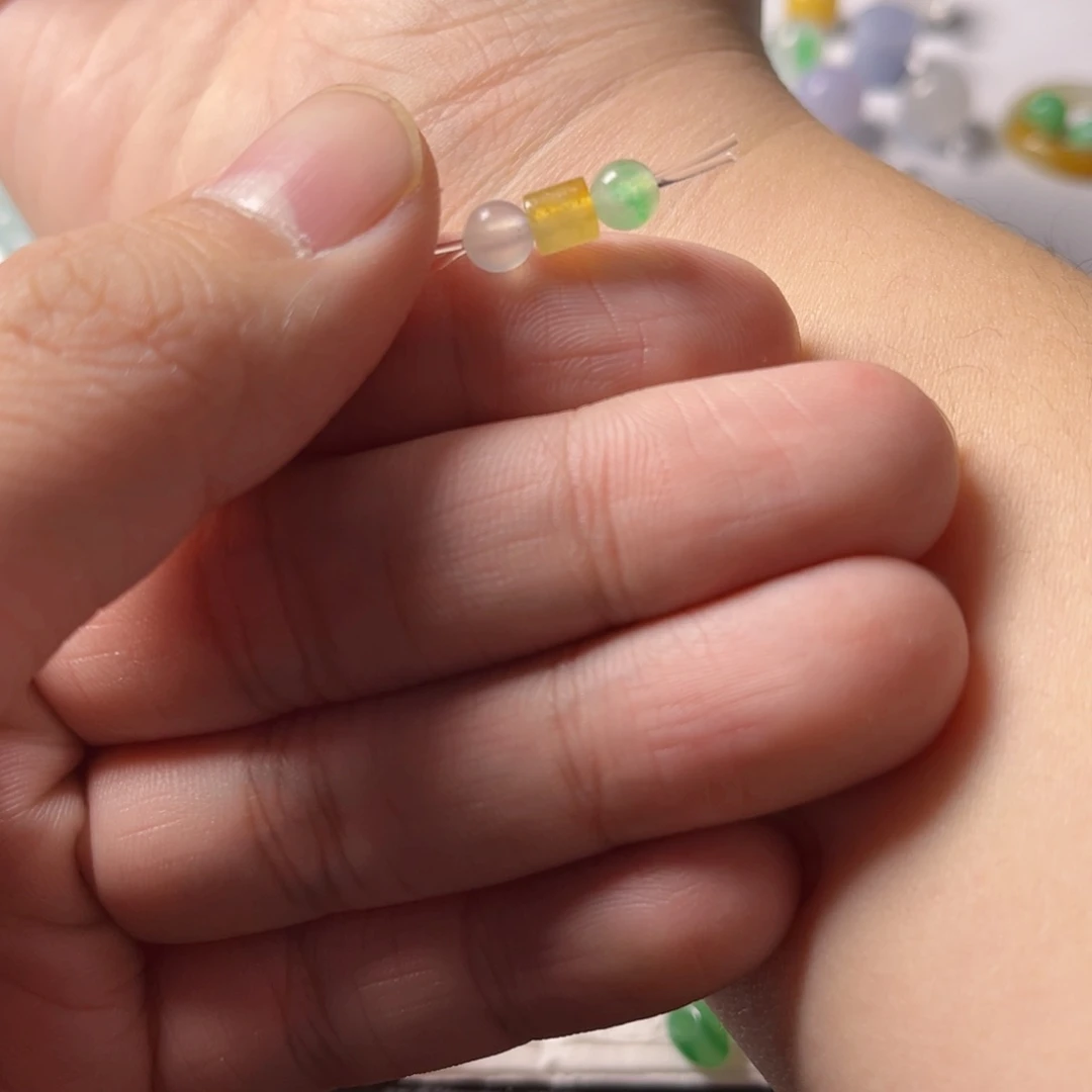 翡翠散珠图***虎天然缅甸A货珠子3颗买断不退