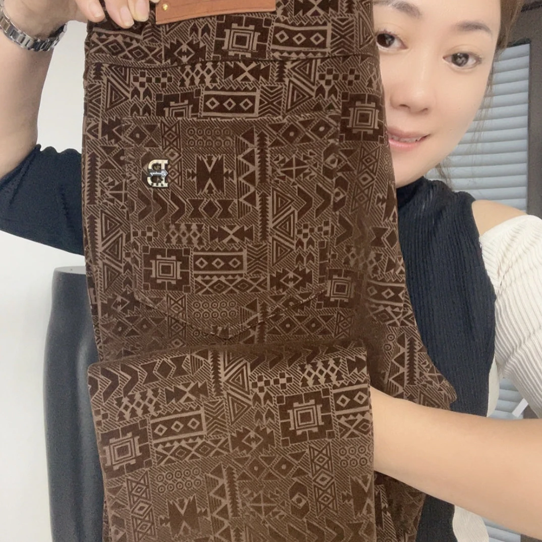 626款秋季潮流时尚工艺提花休闲直板裤