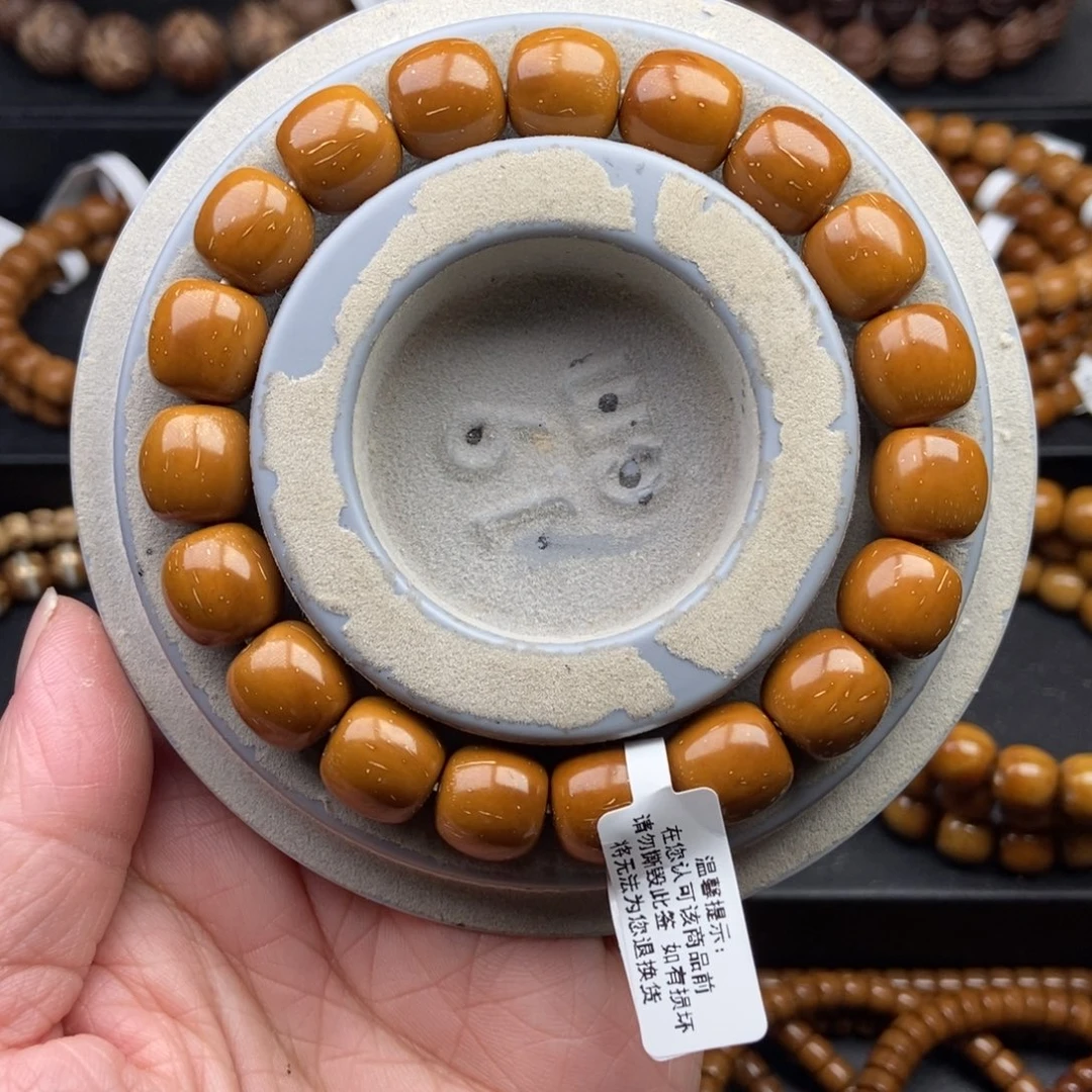 紫金鼠手串11mm➕近实心黄金甲精品桶珠