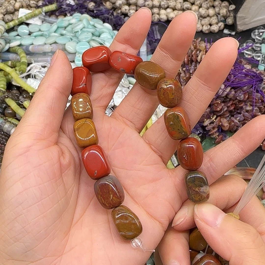 玛瑙/玉髓合金珠宝半成品战国红玛瑙9mm半条