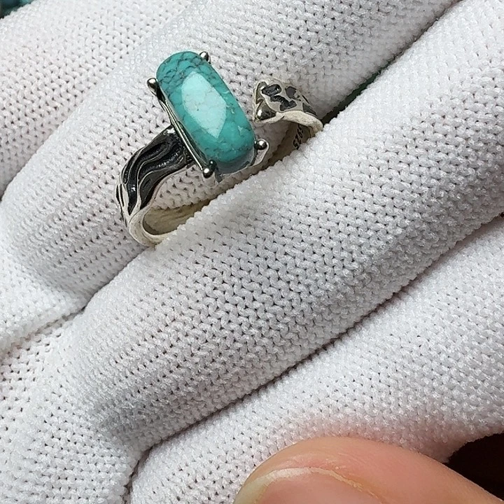 绿松石银S925镶嵌珠宝奇石