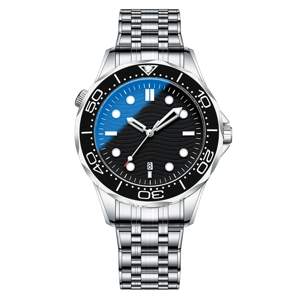 海马全自动手表男波纹海洋宇宙夜光防水腕表