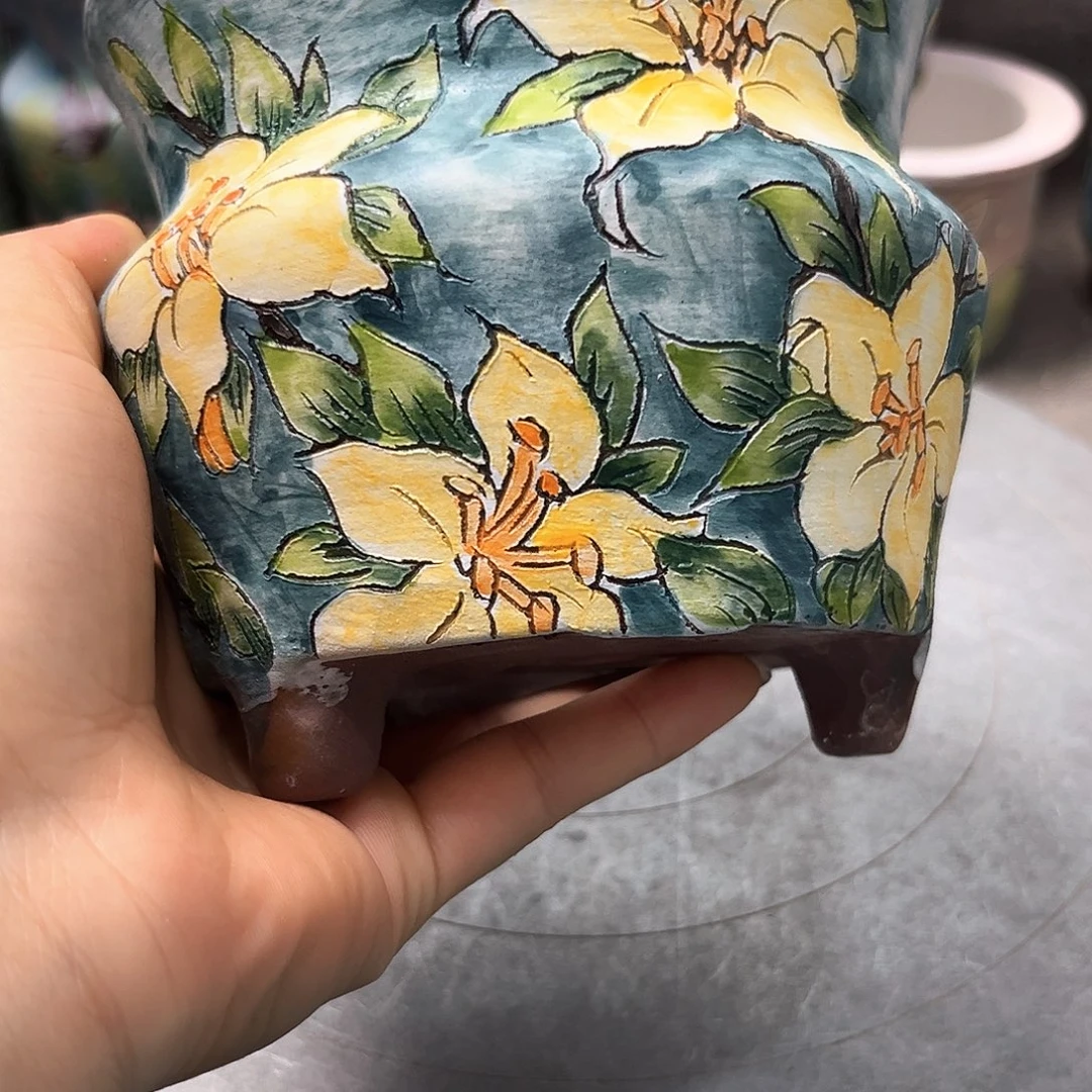 扎***子紫砂花盆花卉福利