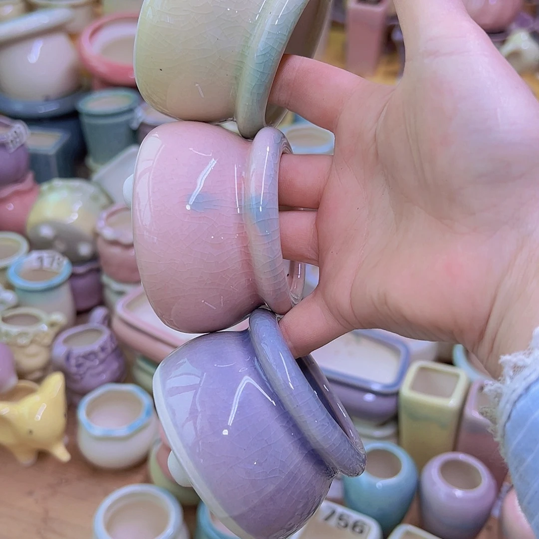 陶瓷花盆当场满12包邮