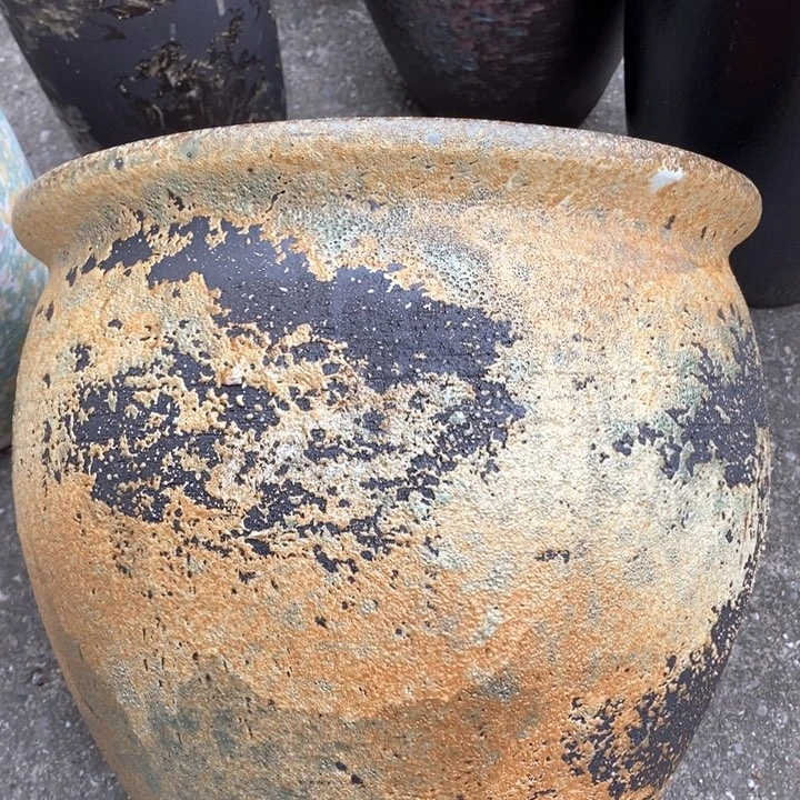 紫砂花盆高约28口约33