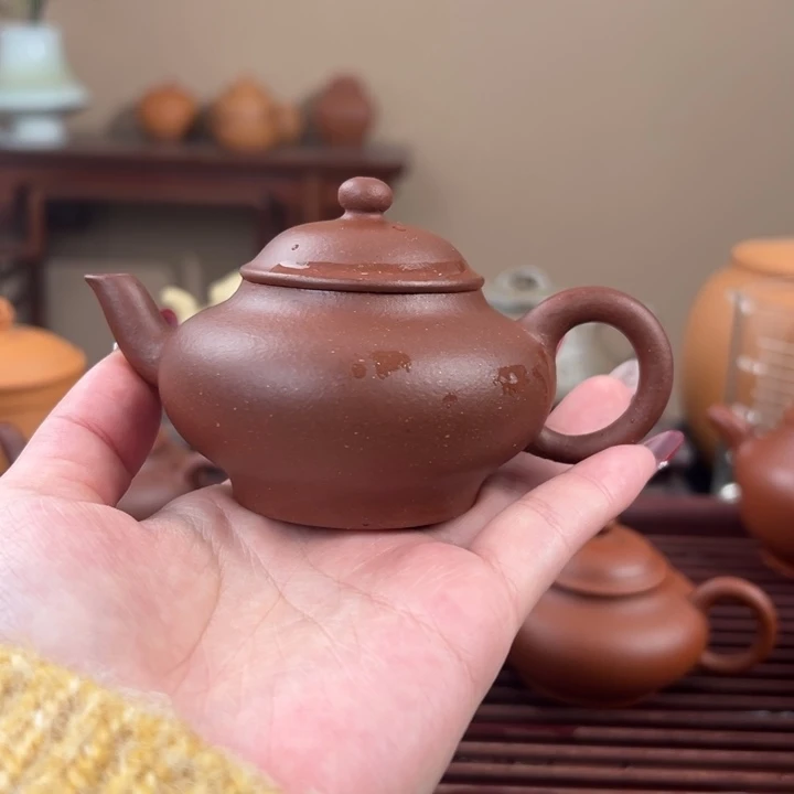 茶壶紫砂四底扁灯100cc
