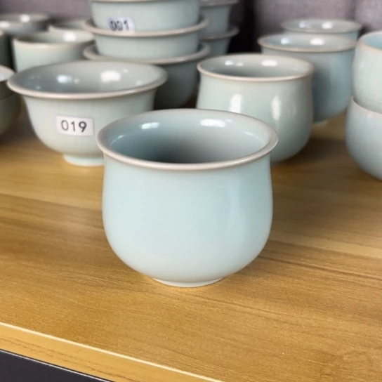 杯仿古玉兰杯不开片微微不完美