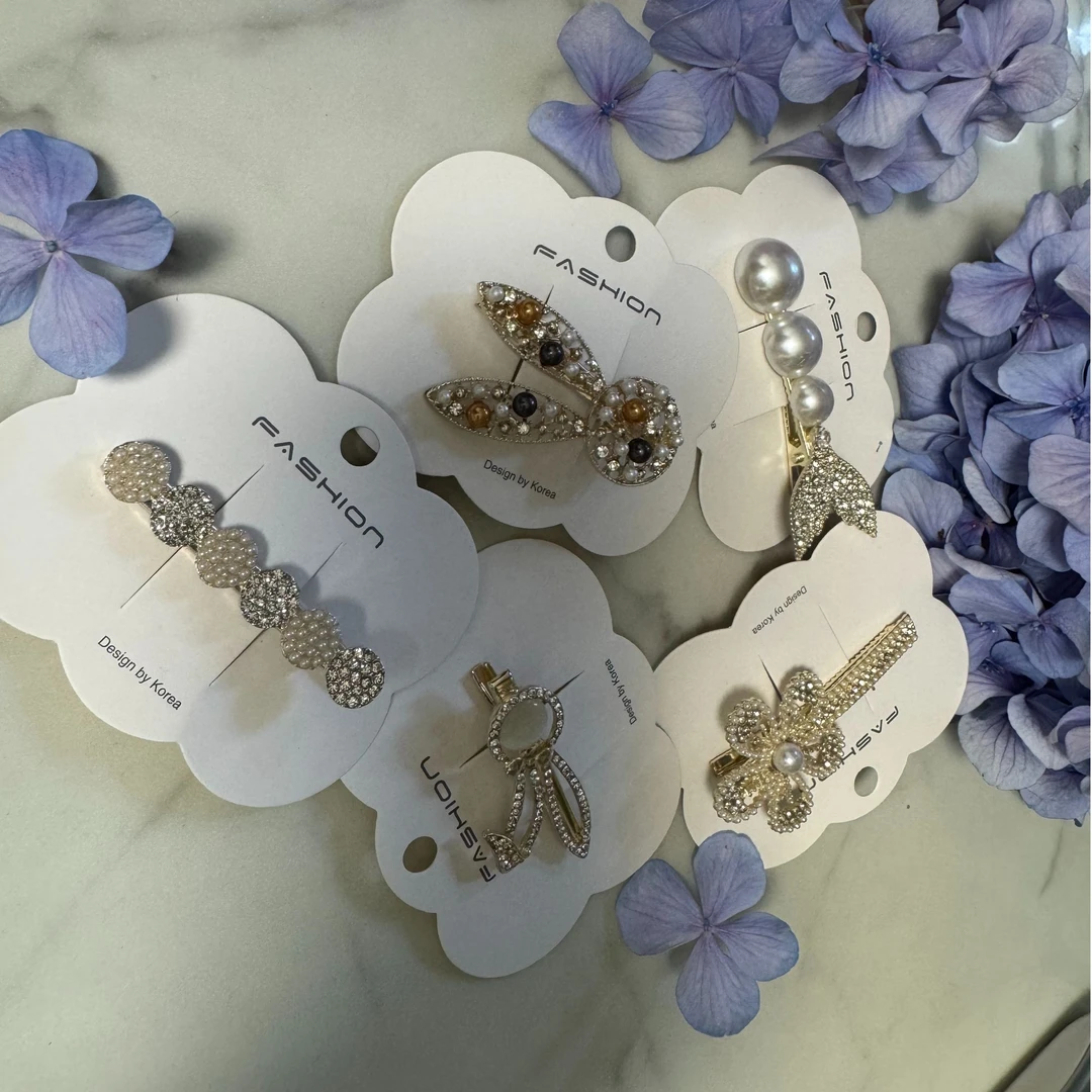 超仙珍珠水钻发夹甜美仙女发卡刘海夹优雅气质边夹发饰品