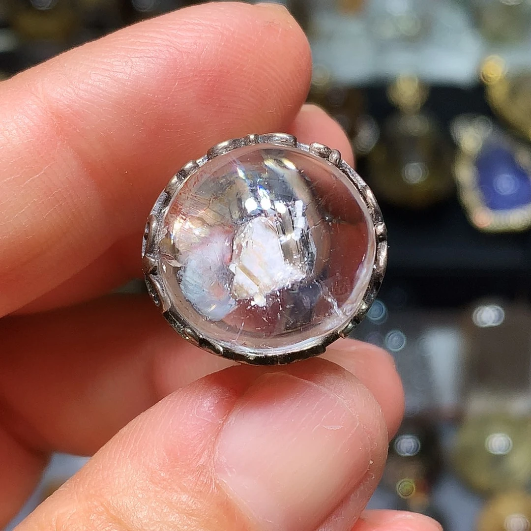 银S925镶嵌水晶珠宝半成品定制款