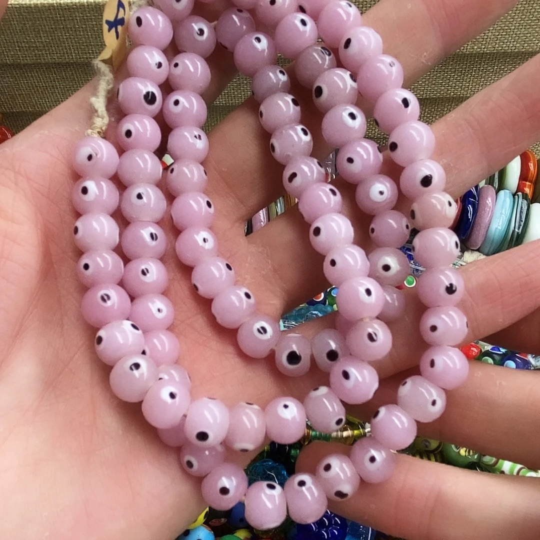 颈饰琉璃尼泊尔粉珠