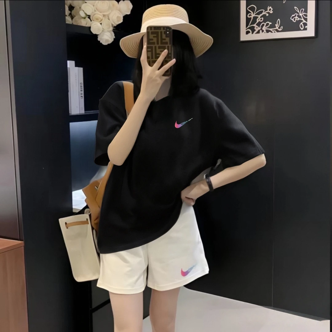 【】奥特莱斯官方正品运动短裤女士短裤运动短袖短裤套装女休闲套装