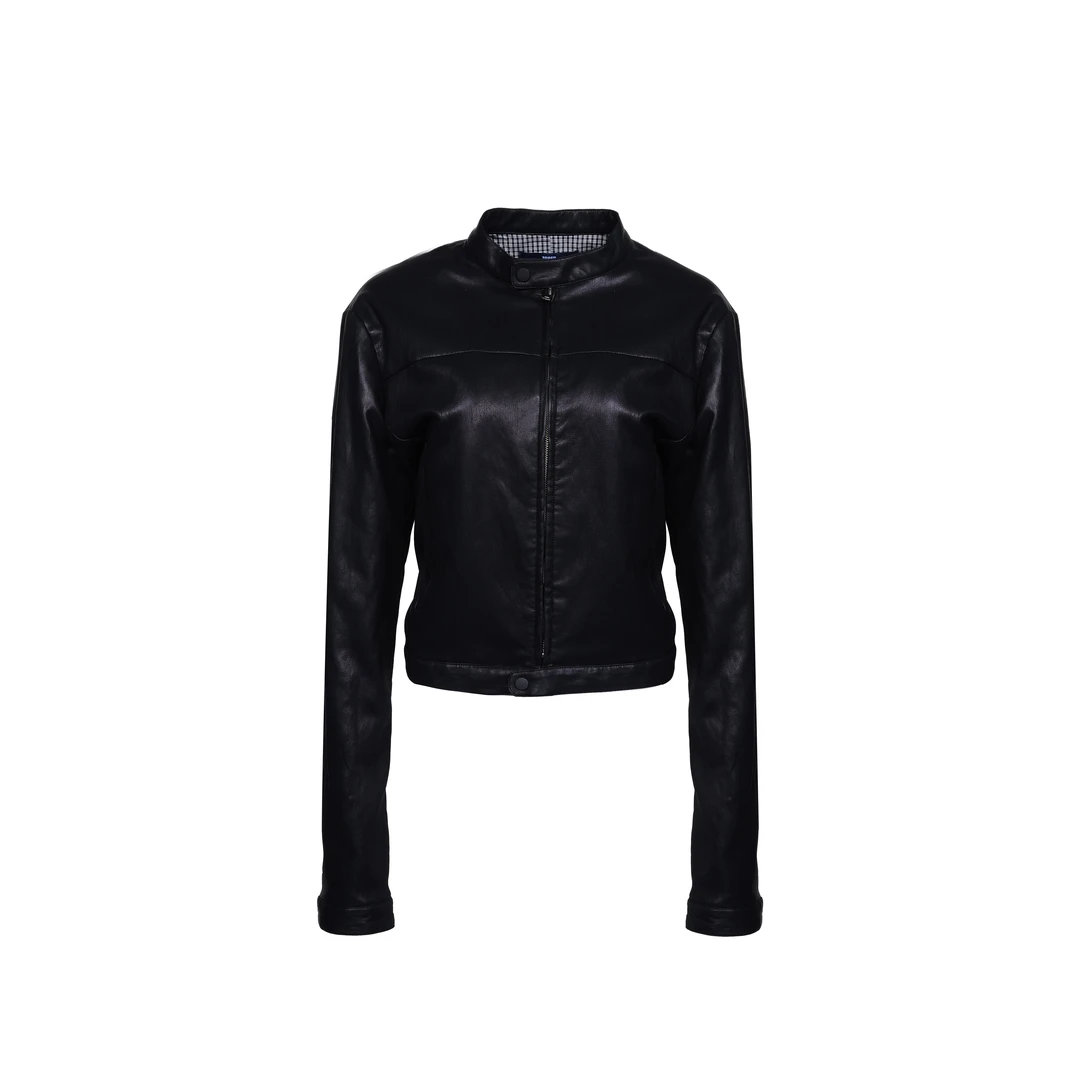 【木兰】机车风格仔经典复古百搭皮衣潮流夹克外套9377