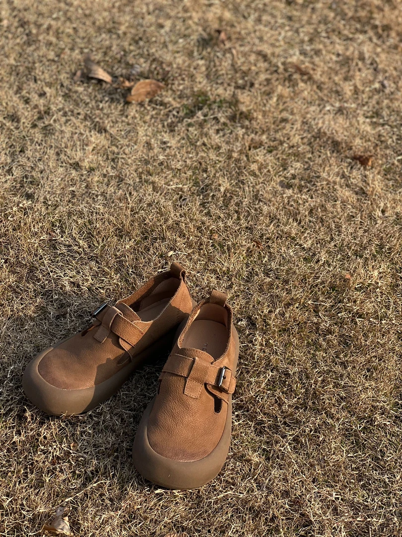 小璞「2025新款牛皮鞋」休闲，简约，百搭，软底软面，正码拍。鞋底2cm