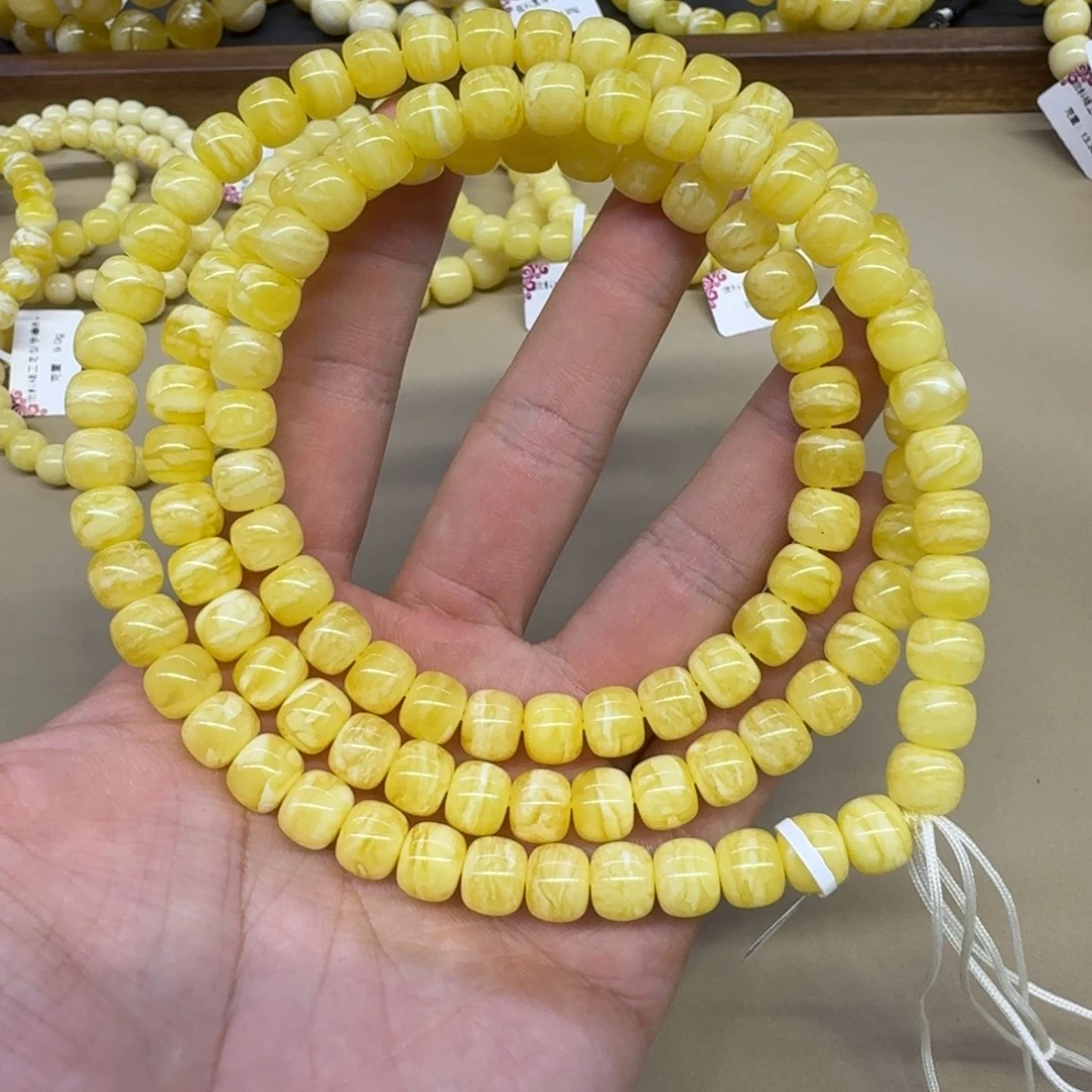 琥珀未镶嵌手链精工老型108