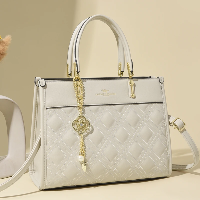 玫瑰袋鼠2025新款欧美中年女士包包婚包手提包女送妈妈母亲节礼物