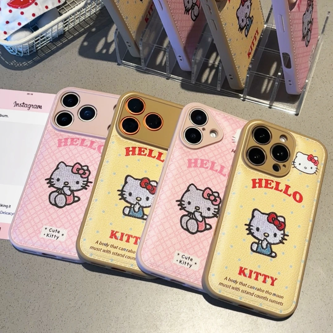 ZMGX可爱凯蒂猫适用苹果16/17pro气垫手机壳华为P70小米vivoppo女