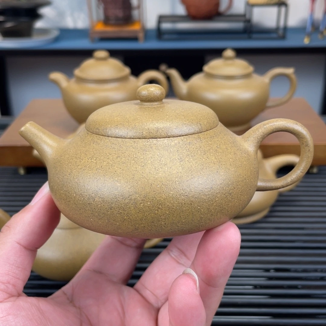 茶壶紫砂青段扁玉150cc