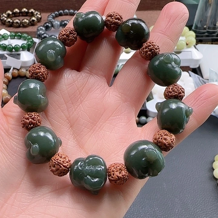 和田玉手串未镶嵌