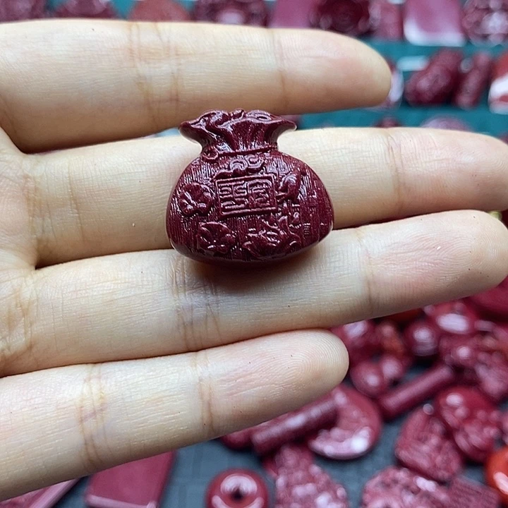 天然辰砂006朱砂吊坠