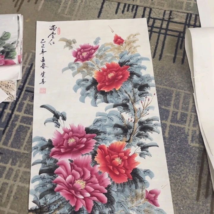 国画三尺作品花鸟11111