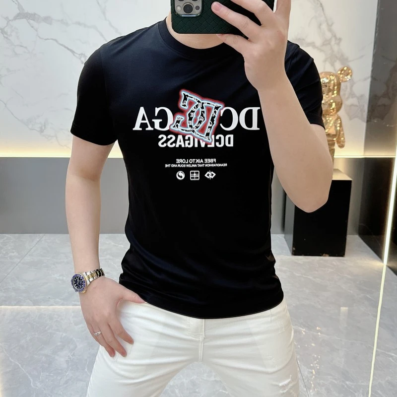 BX名品.高端设计潮流时尚高品质男士圆领印花T恤短袖2025夏季新款