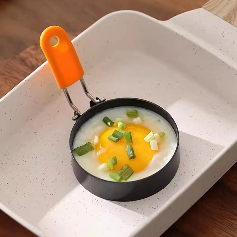 煎鸡蛋模具不沾锅不锈钢煎蛋神器荷包蛋折叠定型肉饼DIY工具