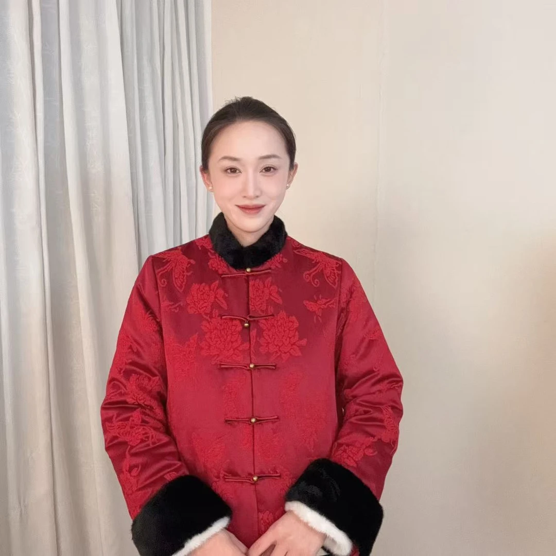 【芊禧】2025新款新中式国风加棉外套yn-28