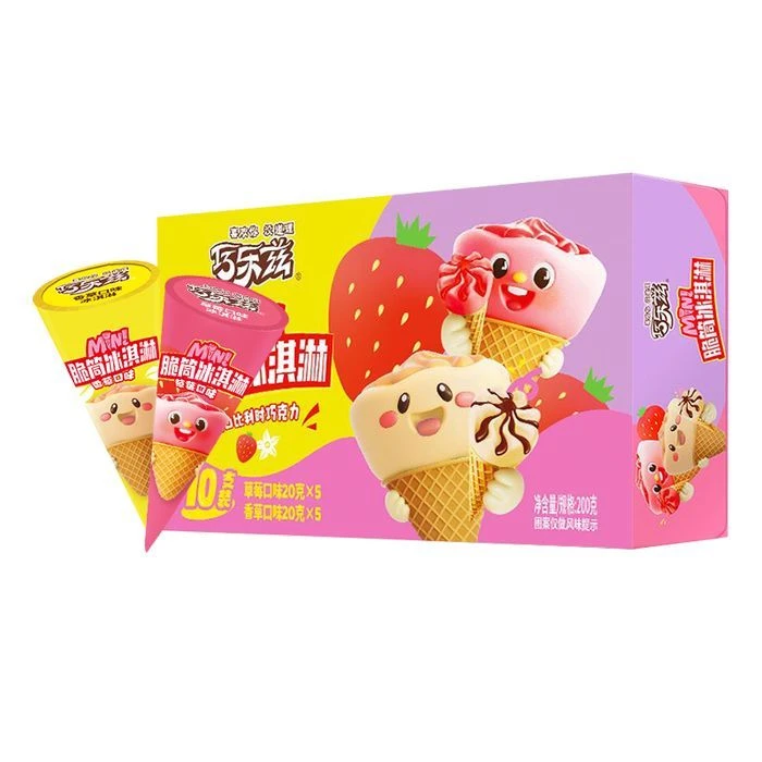 伊利巧乐兹迷你脆筒冰淇淋160（香草+草莓味）雪糕同城送雪糕同城配