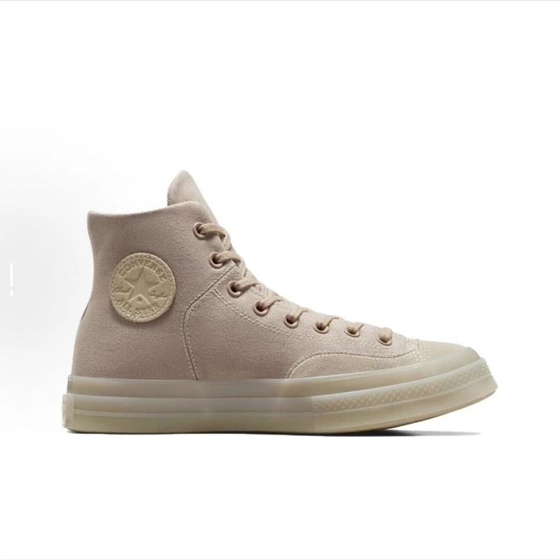CONVERSE匡威Chuck 70S果冻底男女同款卡其色高帮帆布鞋A04583C