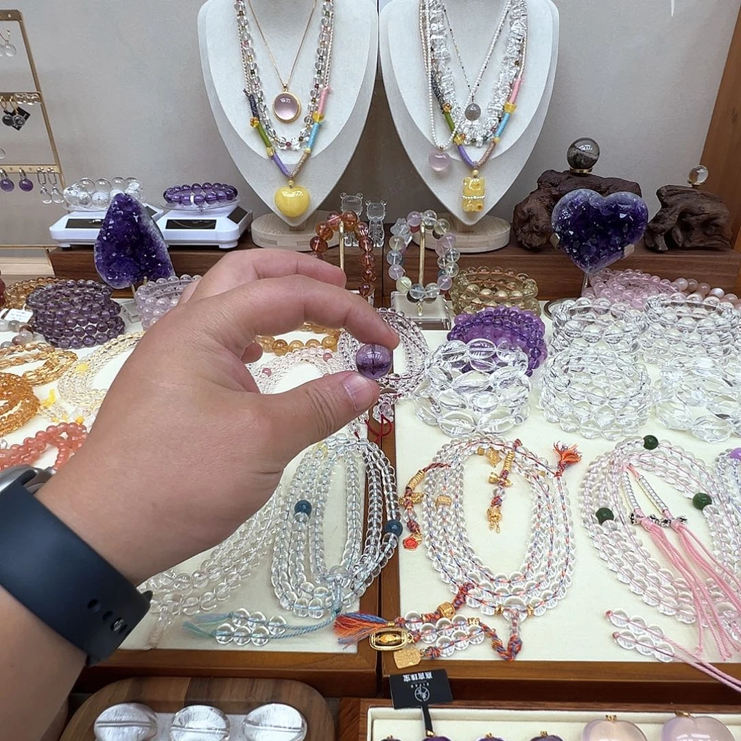 珠宝半成品未镶嵌水晶纯天然全净巴西紫水晶镶嵌打孔不退不换