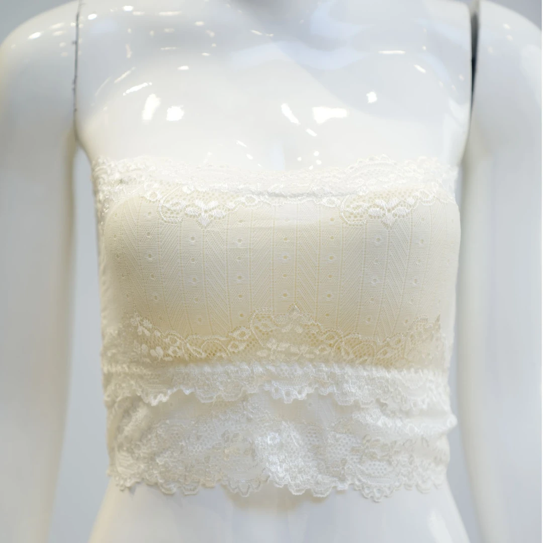 【一颗歪桃】蕾丝抹胸吊带女防走光美背内搭薄款夏季短款打底背心