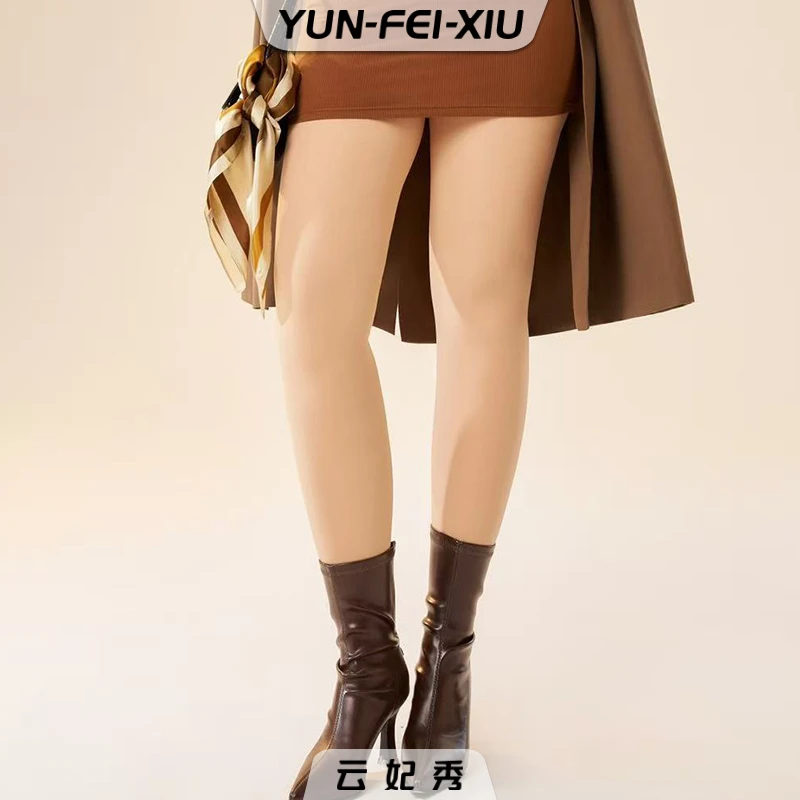 云妃秀大码女装连裤袜光腿裸感透肤肉色宽松显瘦胖妹妹秋季9803